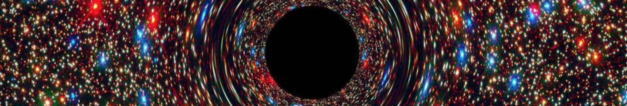 image of coloured blurred black hole